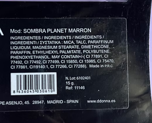 Palette fards a paupières marron