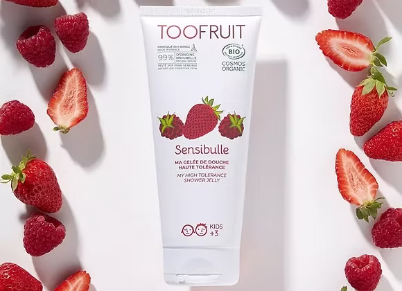 Sensibulle, gelée de douche haute tolérance BIO Fraise - Framboise