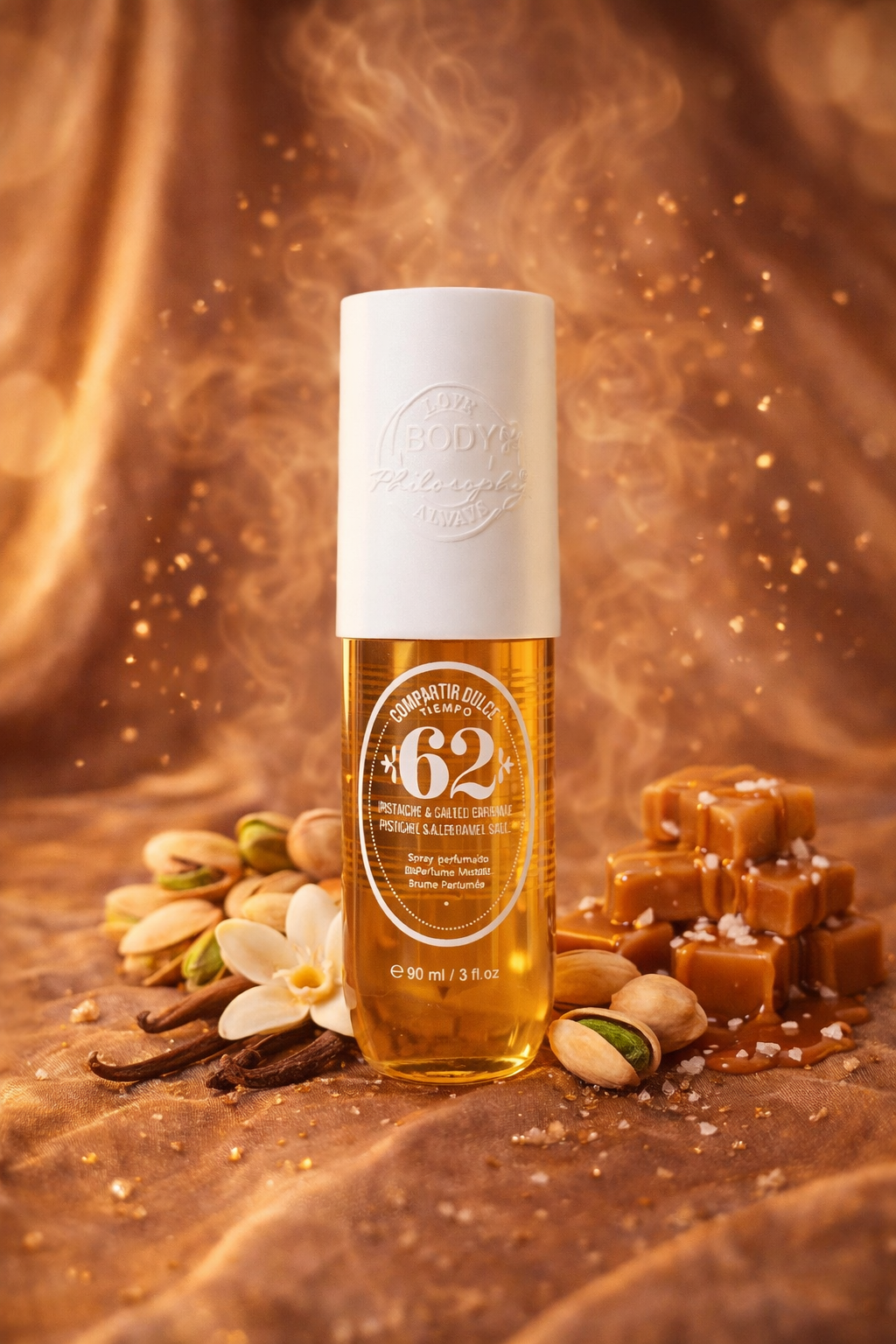 Brume parfumée n°62 – Pistache & Caramel Beurre Salé 90 ml