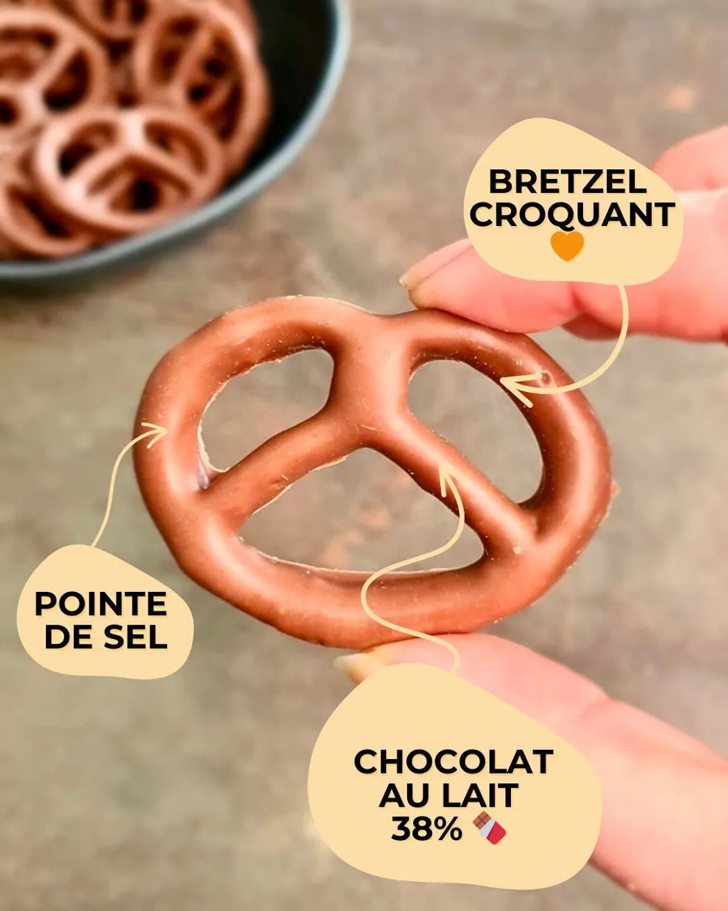 Bretzel chocolat au lait - 100g