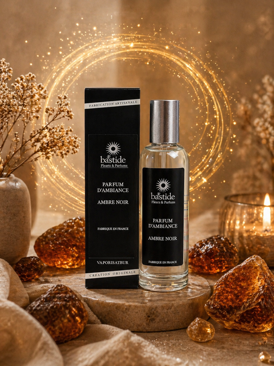Vaporisateur d'ambiance
Senteur Ambre noir