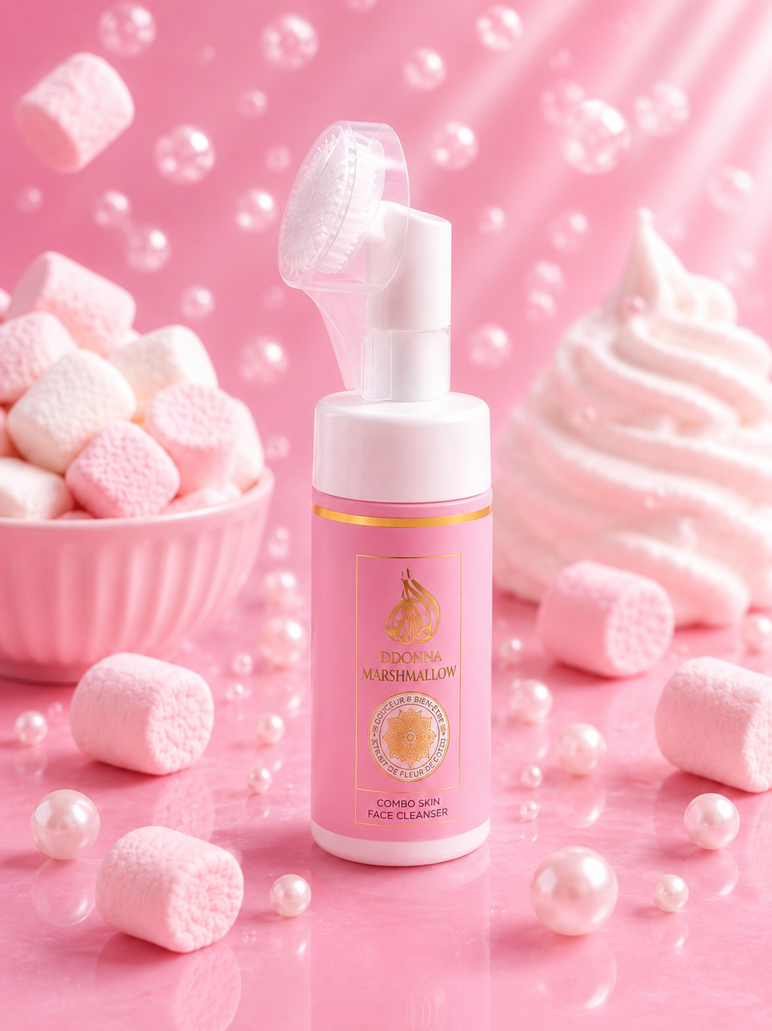Brosse mousse nettoyante visage mashmallow