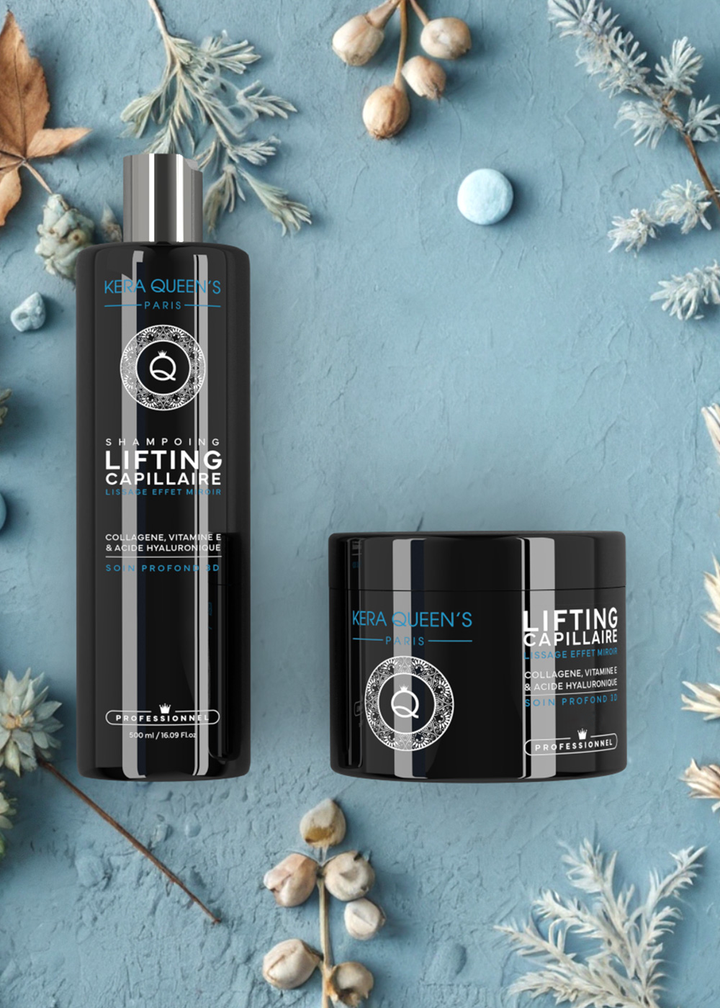 Duo capillaire collagène et acide hyaluronique effet miroir