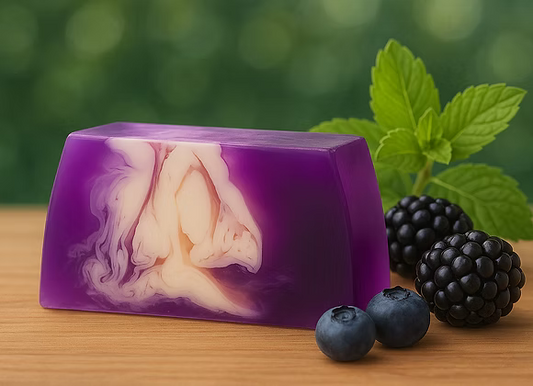 Tranche de savon -glycerine Myrtille-Mûre