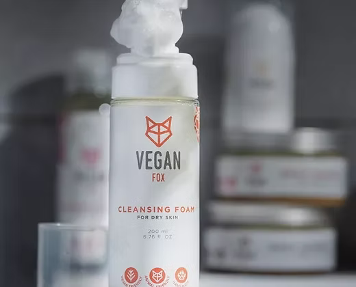 Mousse nettoyante pour peau sèche