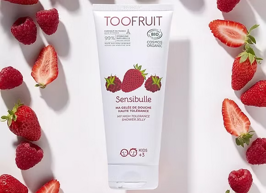 Sensibulle, gelée de douche haute tolérance BIO Fraise - Framboise