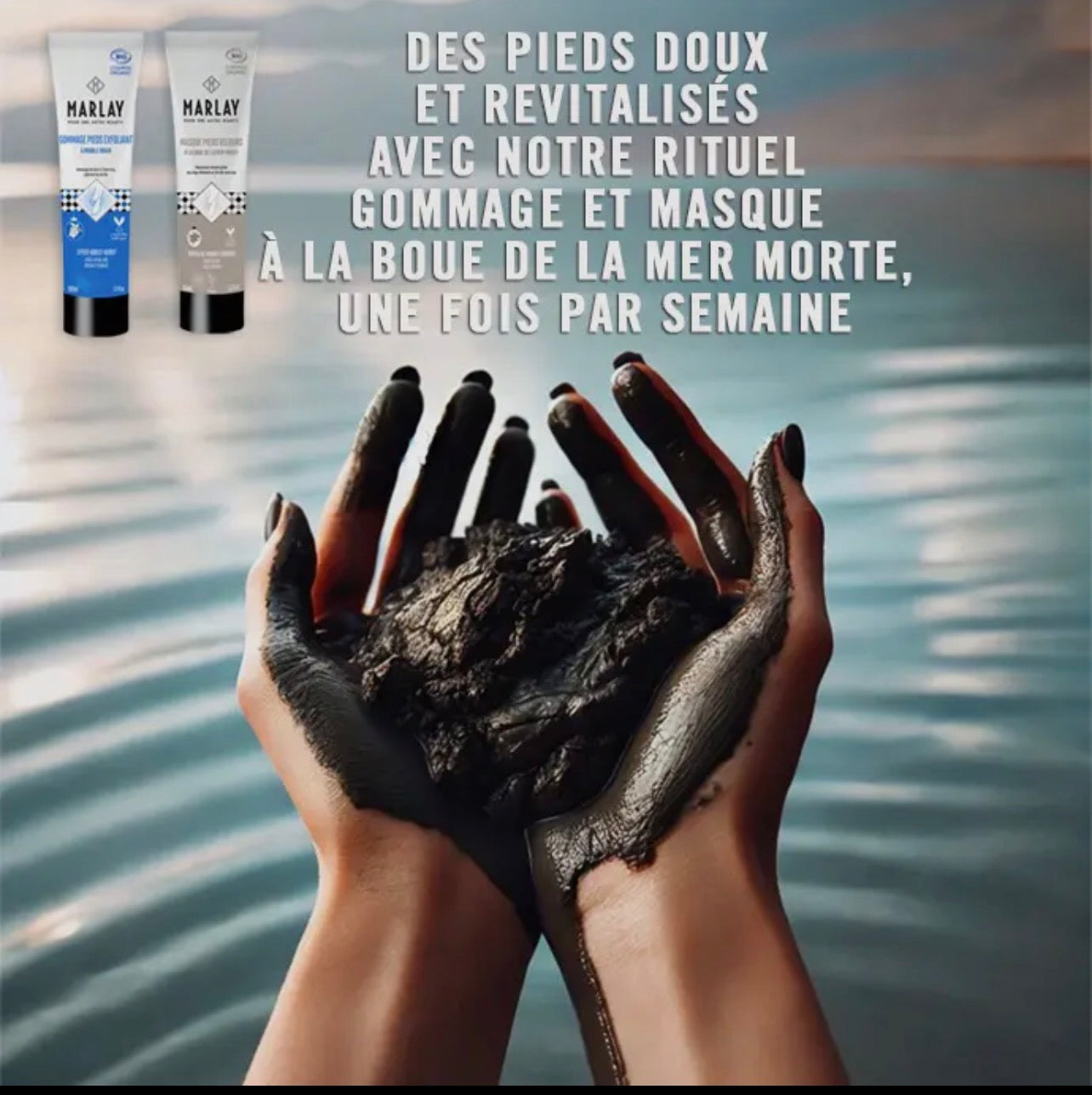 Masque pieds velours à la boue de la mer morte