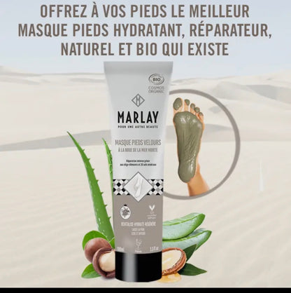 Masque pieds velours à la boue de la mer morte