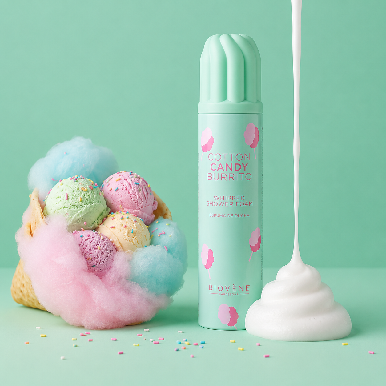 Mousse de douche gourmande