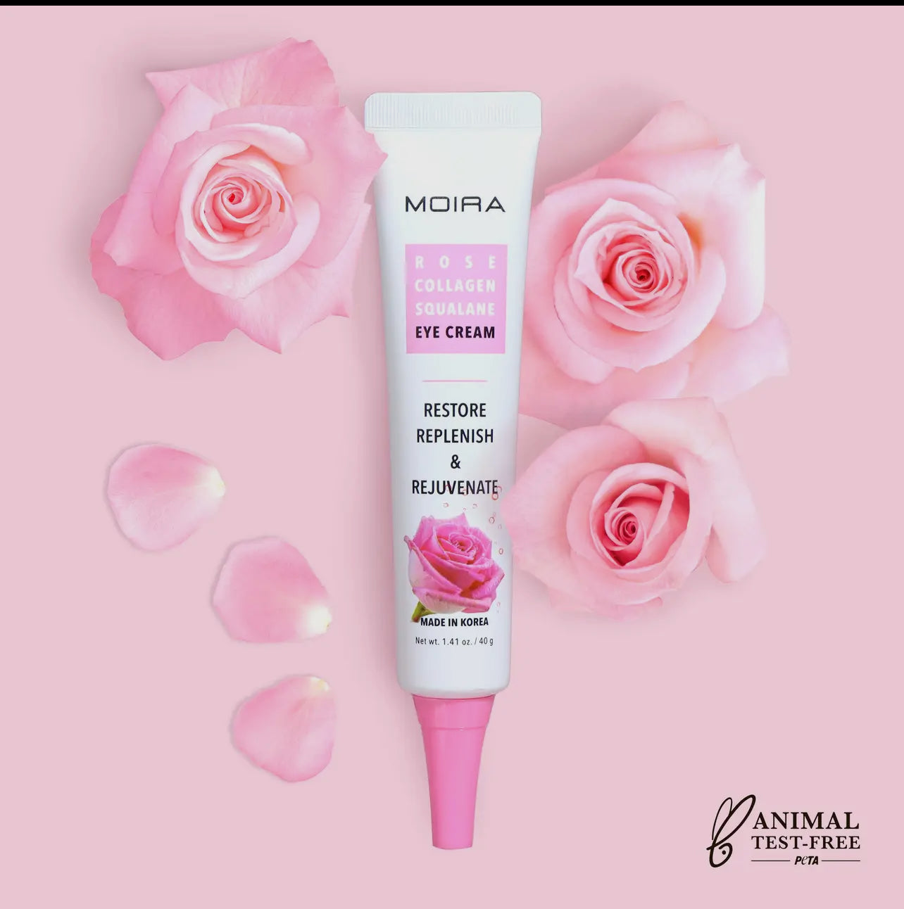 CRÈME CONTOUR DES YEUX À LA ROSE, AU COLLAGÈNE ET AU SQUALANE