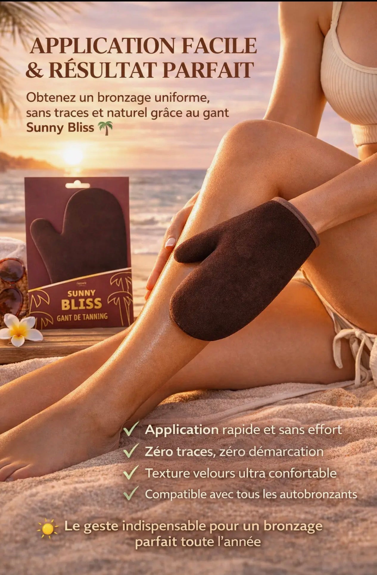 Gant de tanning noir