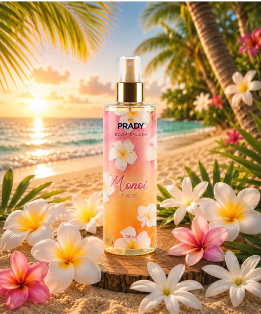 🌺🌴 Brume Corps & Cheveux Monoï Tiaré Prady 250 ml