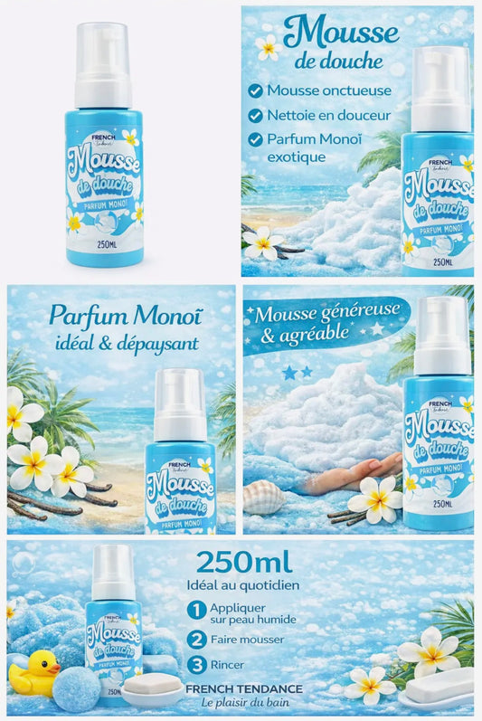 Mousse de douche Monoï