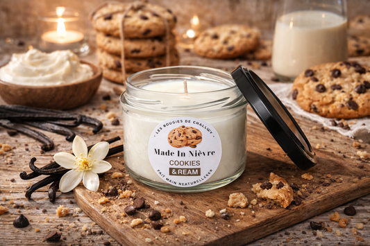 Bougie cookies crème