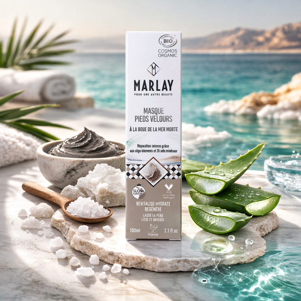 Masque pieds velours à la boue de la mer morte