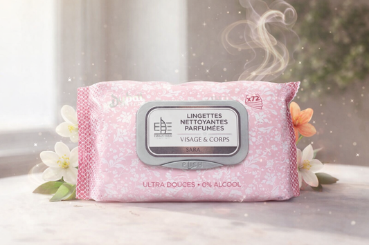 Lingette visage,corps,intime senteur  floral musc 0 alcool