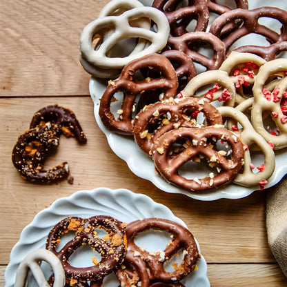 bretzel chocolat au lait - éclats de caramel - 100g