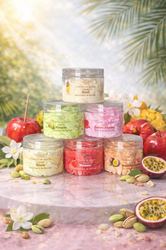 Chantilly de douche parfumée