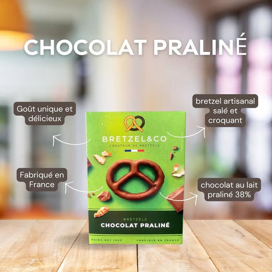 Bretzel chocolat praliné - 100g