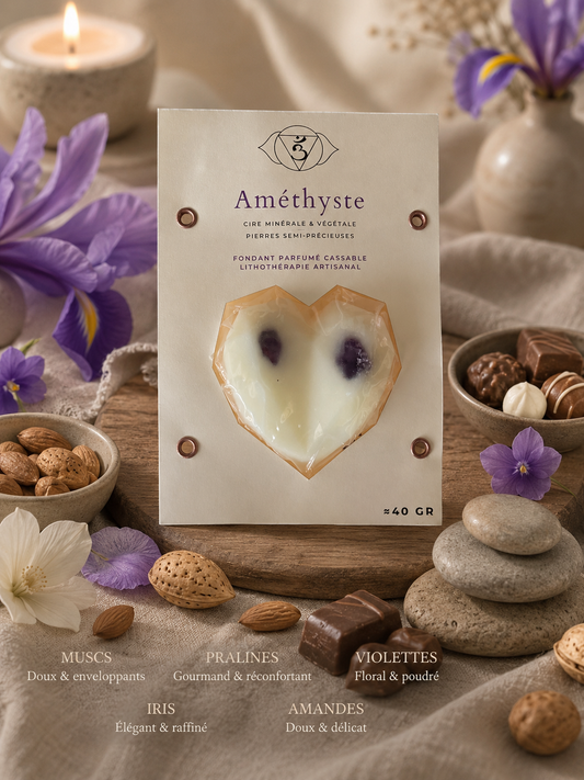 Améthyste – Fondant parfumé lithothérapie artisanal