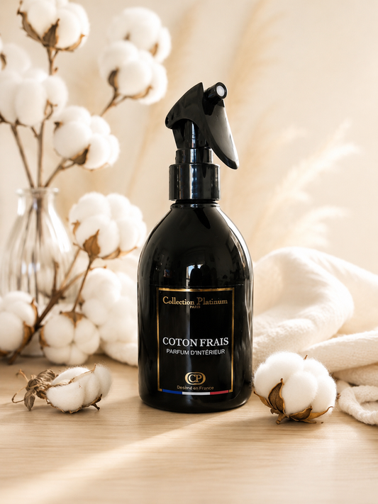 Spray d’intérieur et tissu coton frais