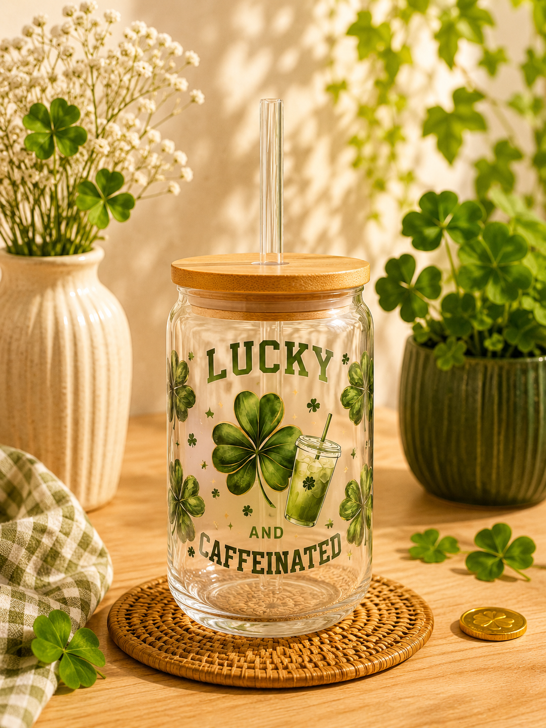 Verre lucky trèfle