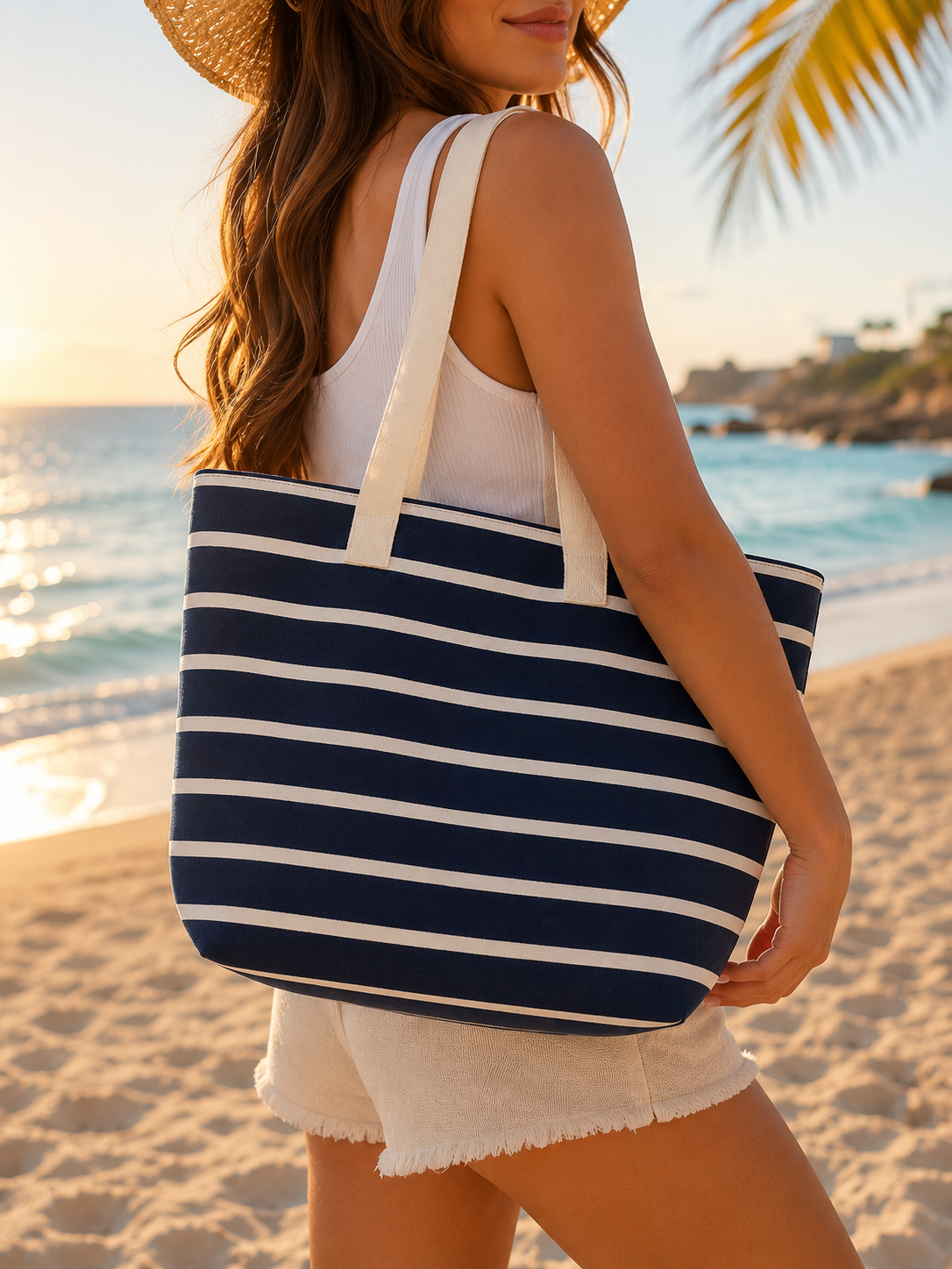 Sac de plage rayures