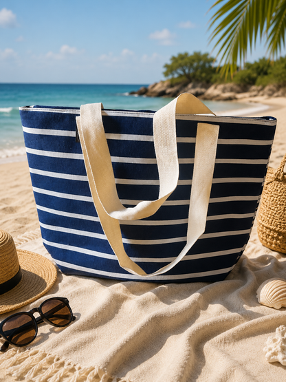 Sac de plage rayures