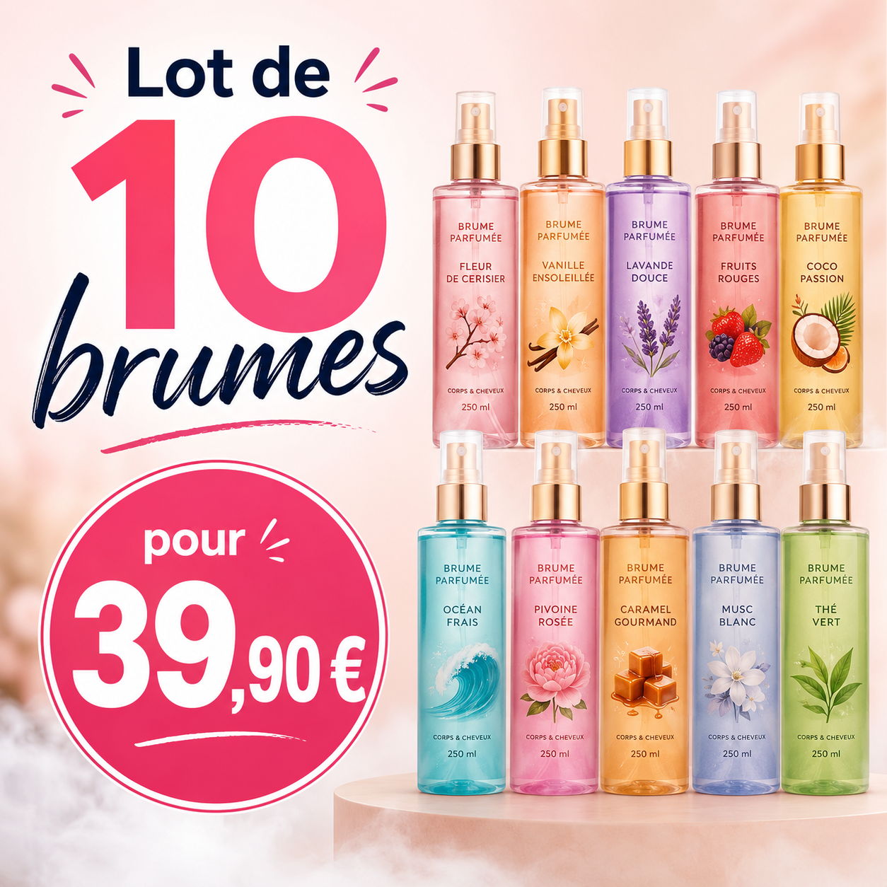 Lot de 10 brumes diverses