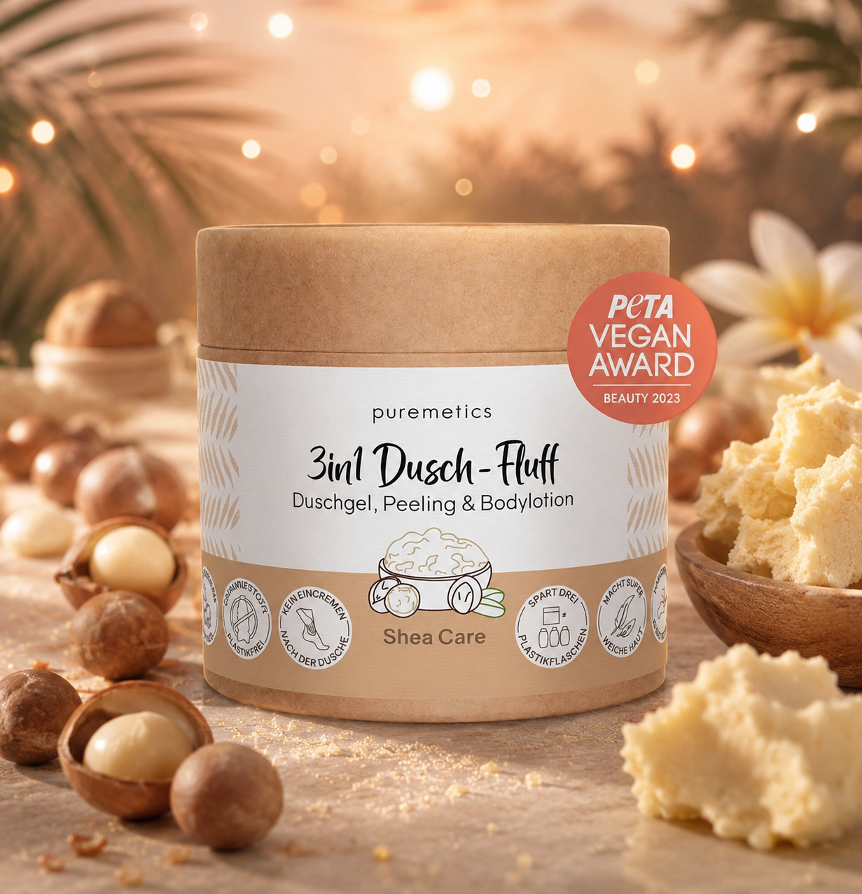 Fluff de douche intensif 3en1 'Shea Care' 250 g
