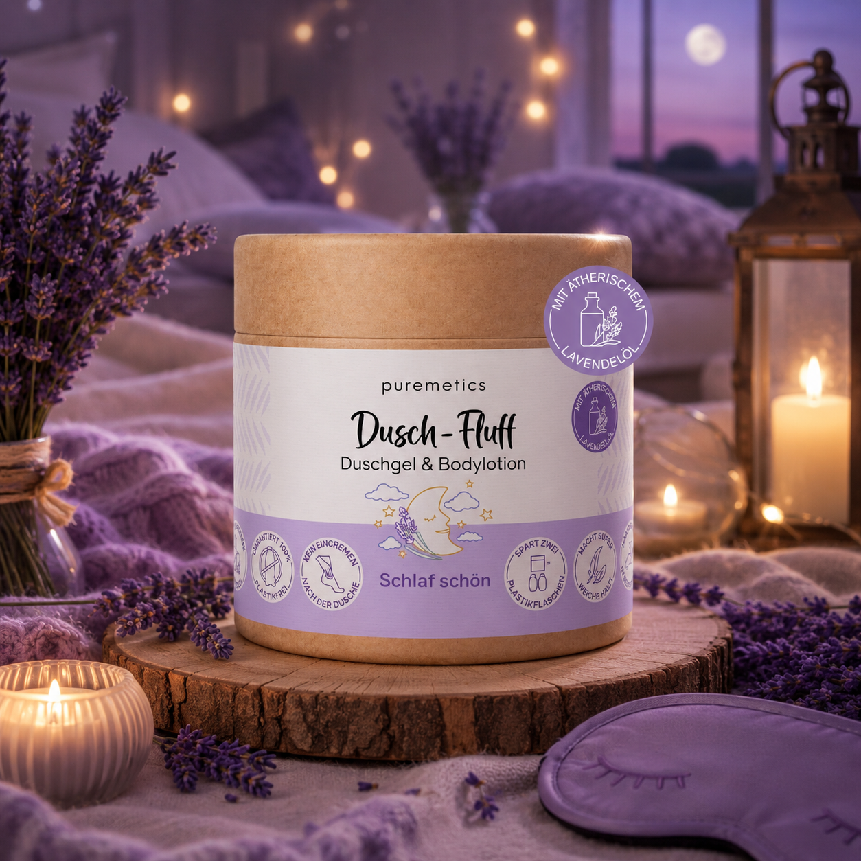 Fluff de Douche – Douce Nuit à la Lavande