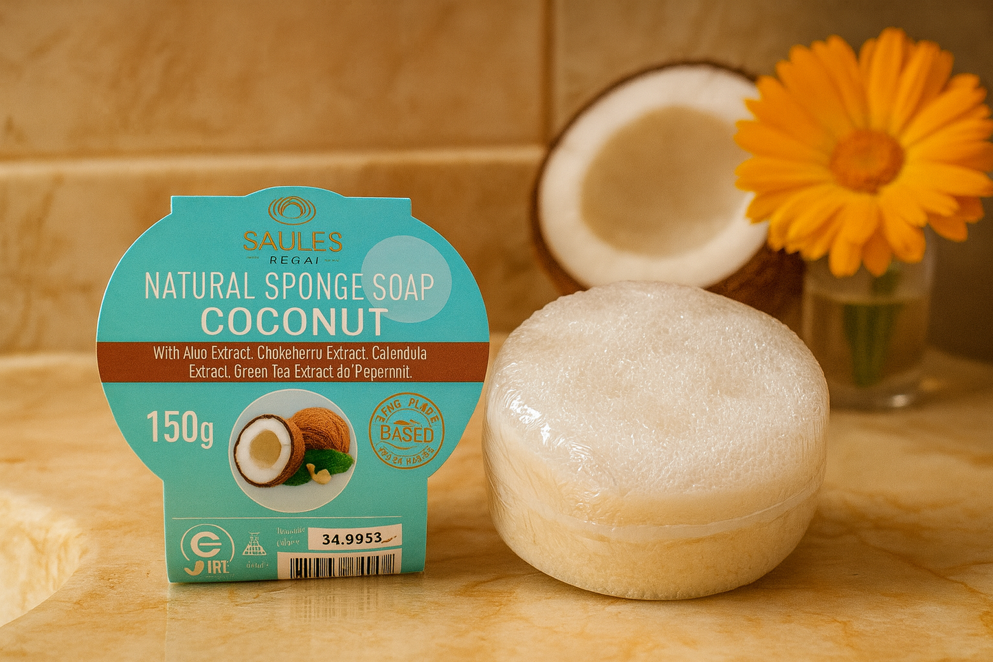 Savon éponge coco  à la glycérine