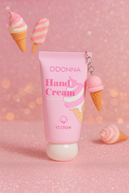 Crème main glace à la fraise